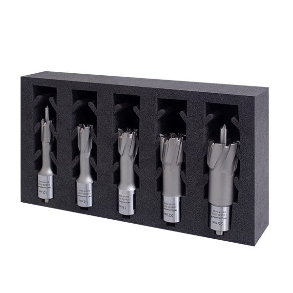 Carbidemax HMT 40 TCT Cutter Set 9/16, 11/16, 13/16, 15/16, 1-1/16 in. + 2 pilots 109015-SET2 - main